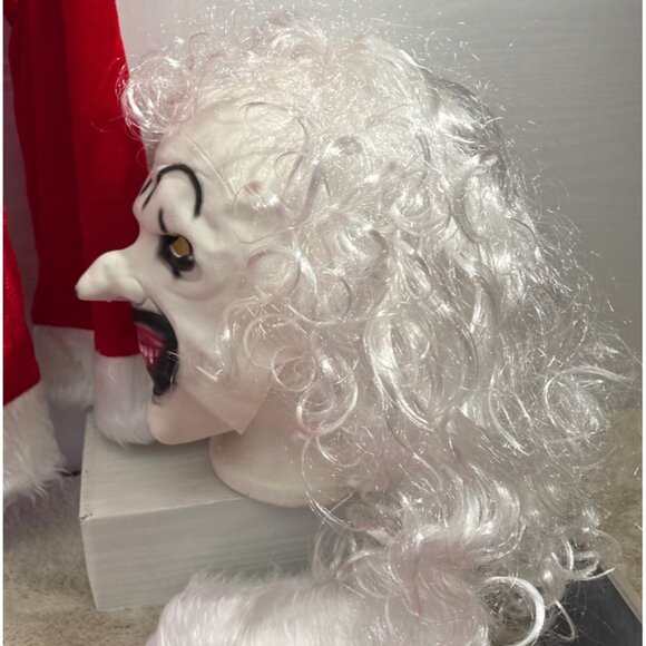 Scary Art Clown Santa Haloween Costume Cosplay Outfit Mask Accessories Size Med - Picture 11 of 14